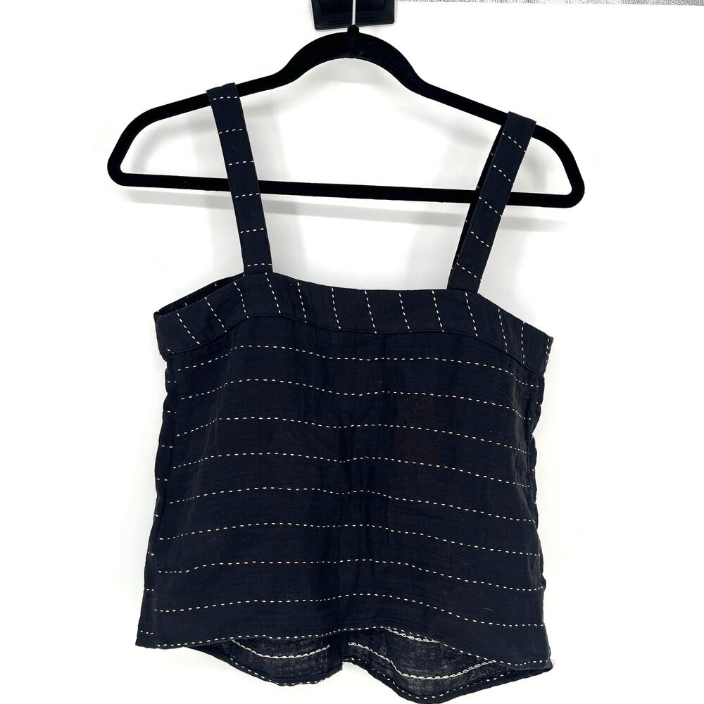 Prana Goldie Beach Tank Top XS NWT Black White Stripe Organic Cotton - Picture 4 of 7